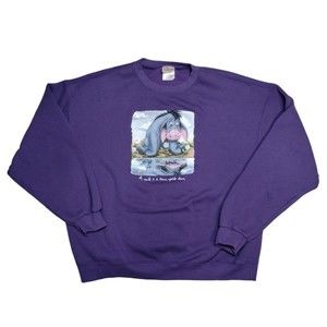 Vintage Disney Store Eeyore Winnie the Pooh Crewneck Sweatshirt Size XXL